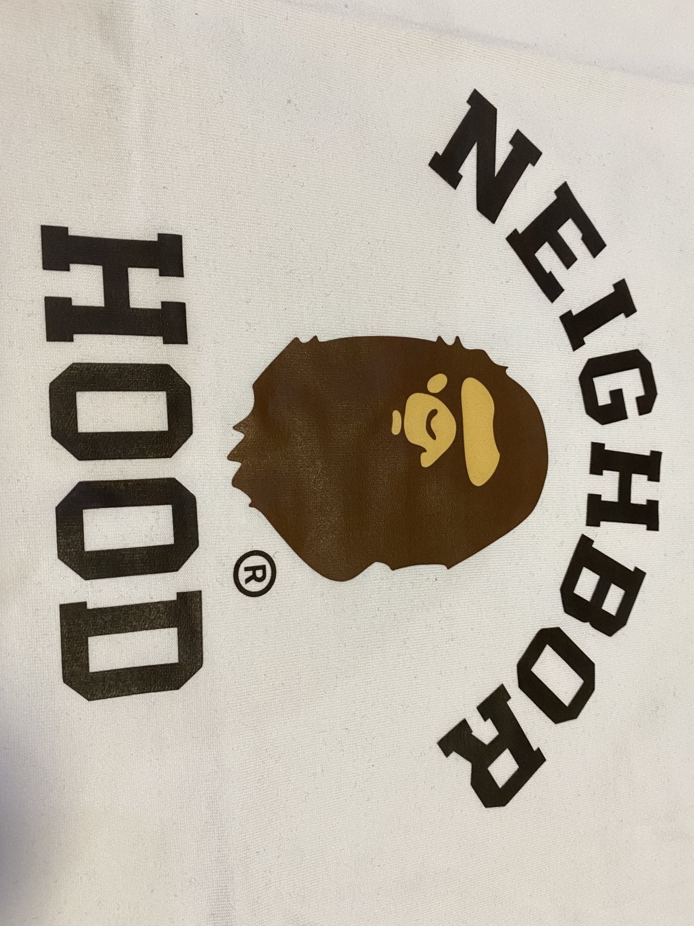 BAPE Neighborhood Hood Ape Head Graphic T-Shirt — detail
