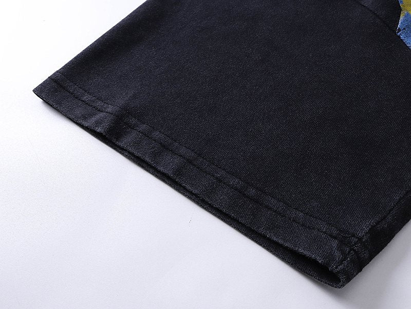 Godspeed Motorcycle Graphic Washed Black T-Shirt — detail