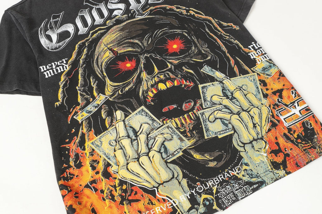 Godspeed Rich Money Drugs Graphic T-Shirt — detail