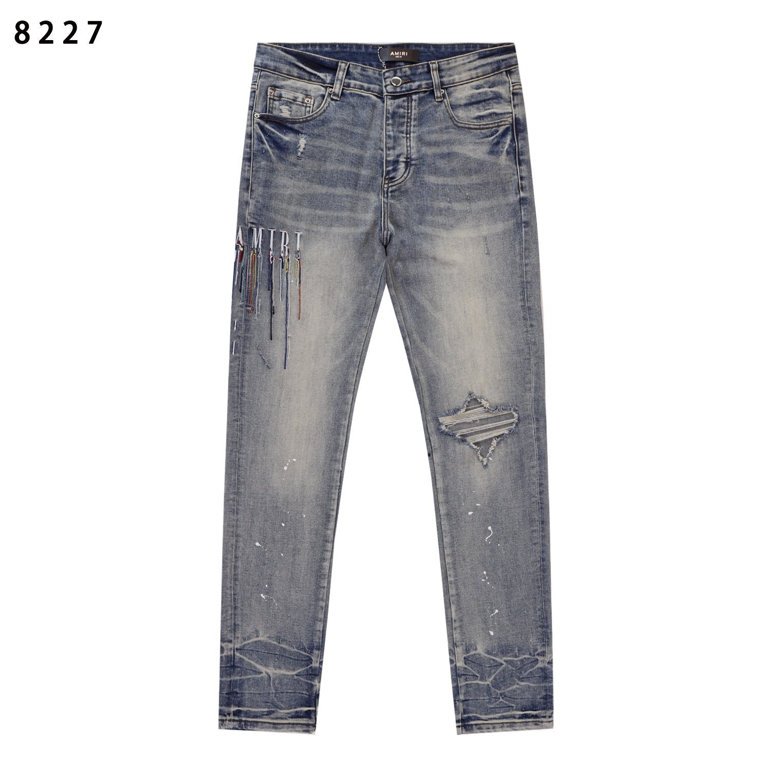 AMIRI Sinners Distressed Skinny Jeans — hero