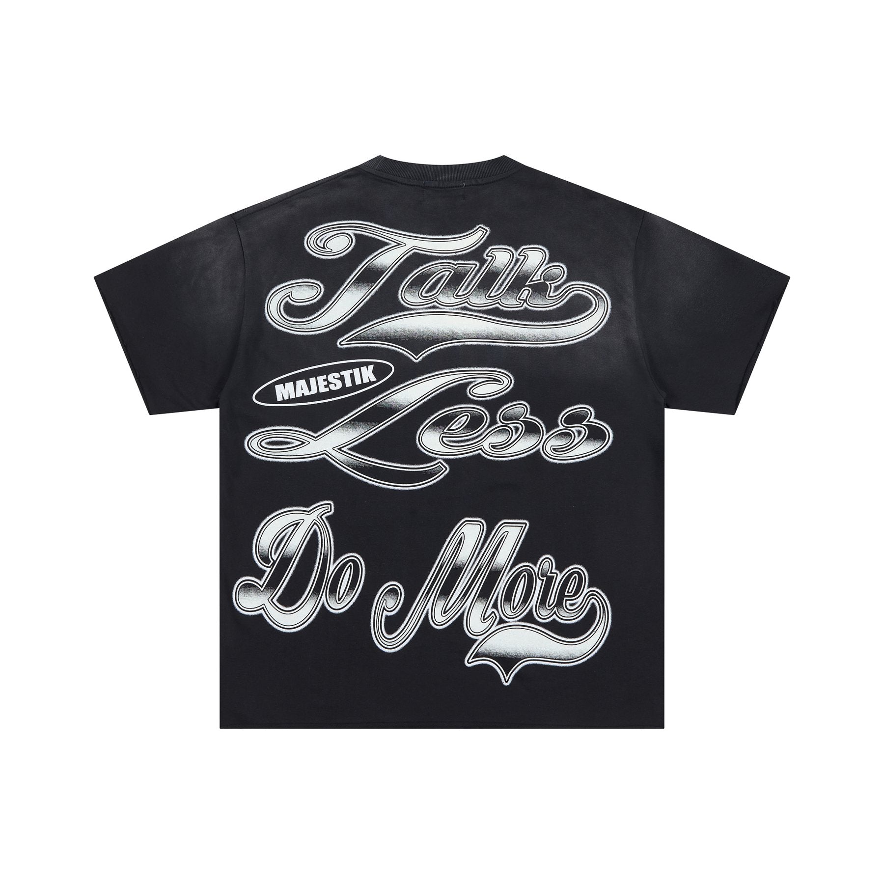 MAJESTIK City View Rhinestone Football Graphic T-Shirt — back