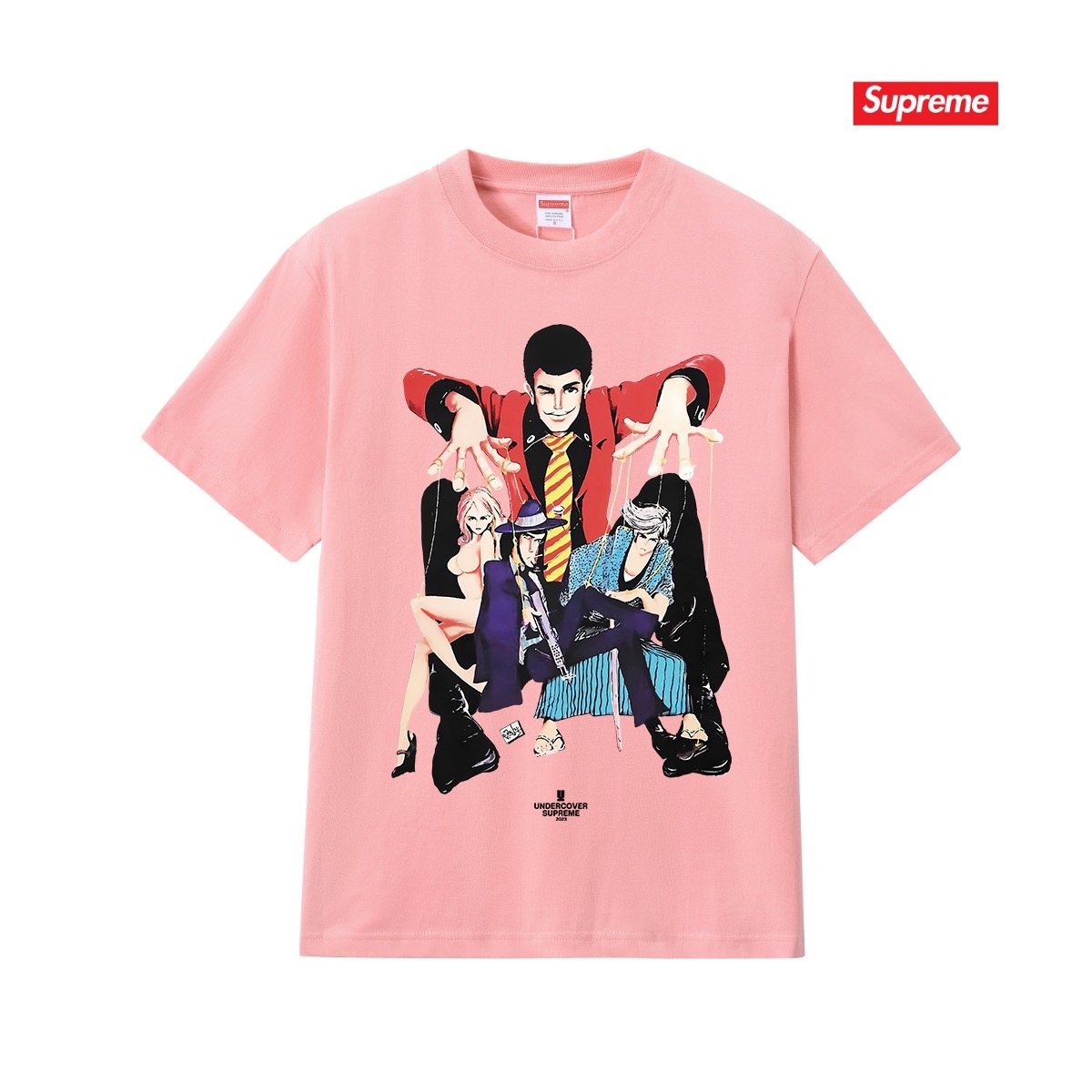 Supreme Anime Character Graphic T-Shirt — front