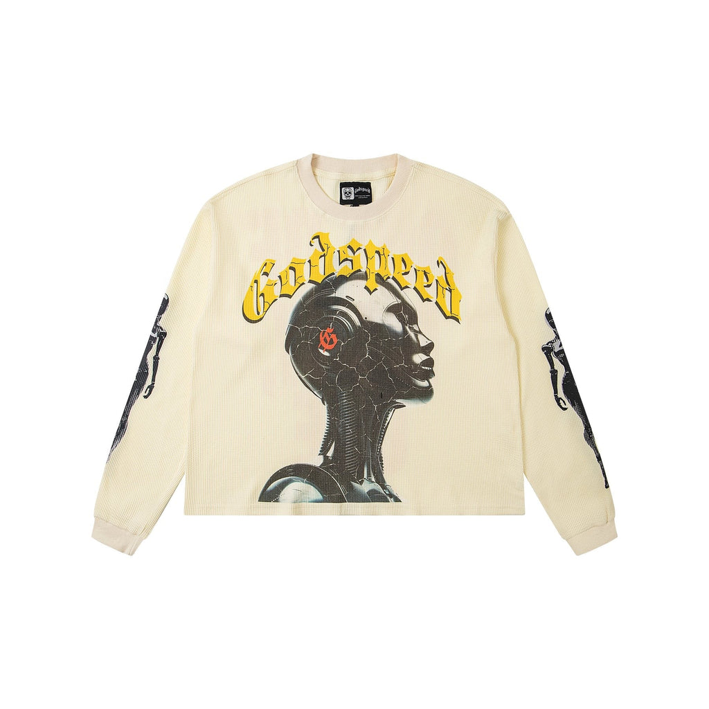 Godspeed Out of Many One Robot Graphic Long-Sleeve T-Shirt — front