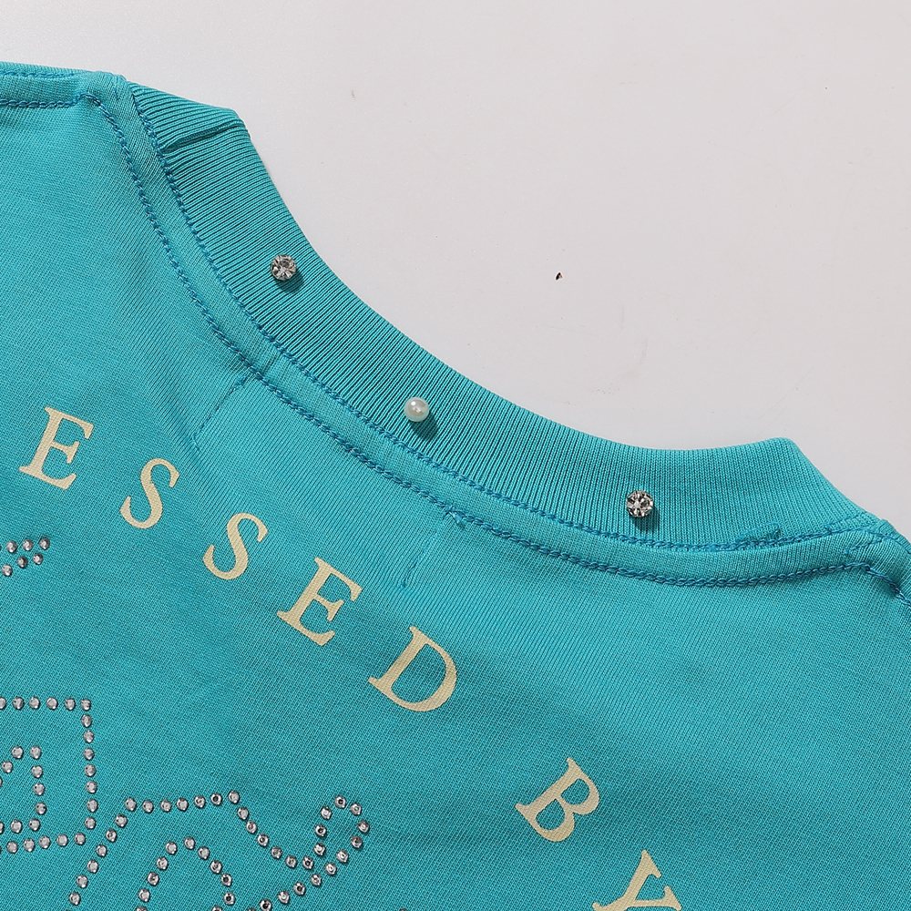 R3BEL Only The Strong Turquoise Graphic T-Shirt — detail