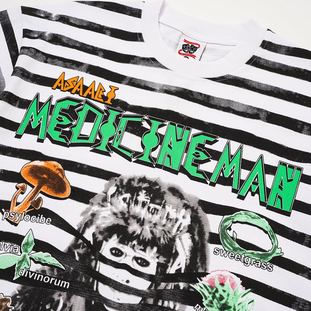 ASAALL Striped Front & Back Graphic T-Shirt — detail